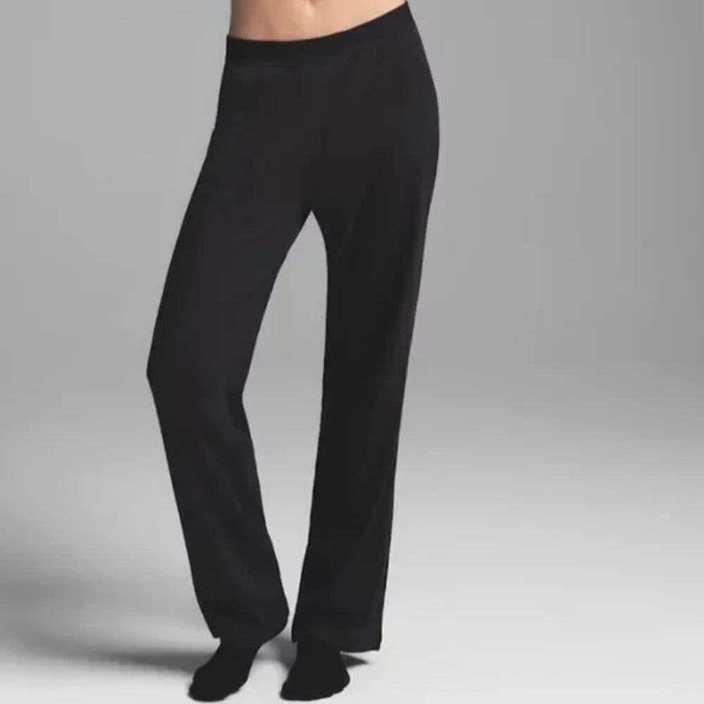 SKIMS Black Cotton preppy Y2K Rib Pants 3X A004934